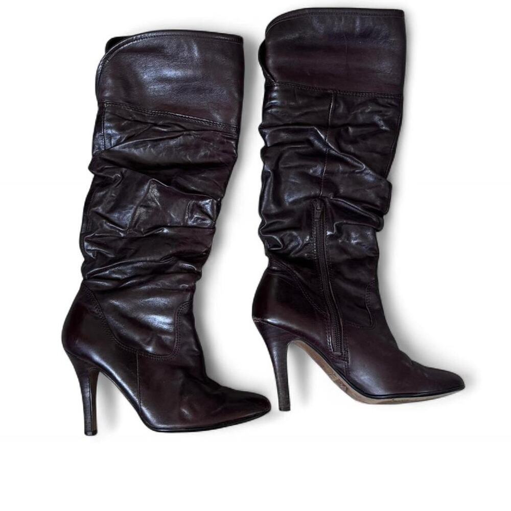 Vintage aldo brown leather knee high boots